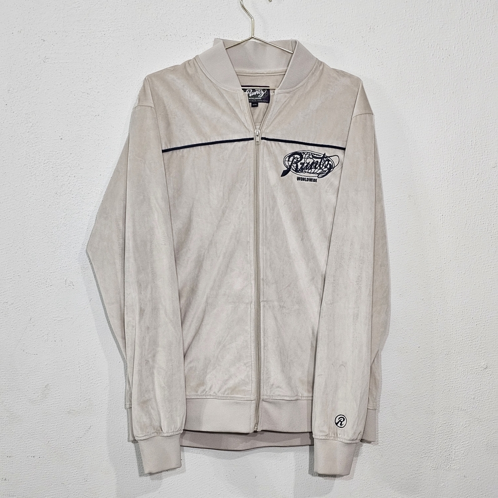 Runtz Around The World Velour Cream/Slate Men's Jacket Rare Sz XXL RUNTZ